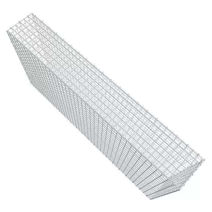 Gabiona Gabione - 200 x 30 x 100 cm, Stahl, Maschenbreite: 50 mm, Maschenhöhe: 50 mm - Länglicher Gabionenkorb aus verzinktem Drahtgeflecht.