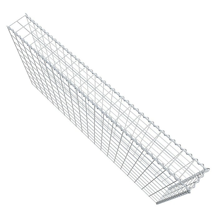 Gabiona Gabione Typ 4 (Zum Anbau in Länge & Höhe, 200 x 20 x 100 cm, Stahl, Maschenbreite: 100 mm, Maschenhöhe: 100 mm, Spirale) | BAUHAUS