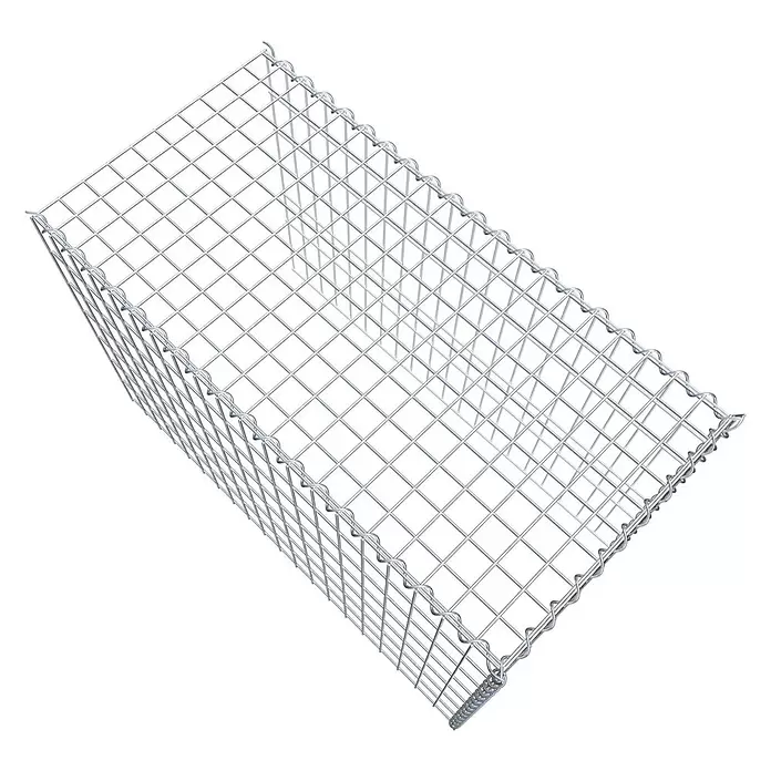 Gabiona Gabione Typ 4 - Zum Anbau in Länge & Höhe, 100 x 50 x 70 cm, Stahl, Maschenbreite: 50 mm, Maschenhöhe: 100 mm, Spirale - Leerer Metall-Gabionenkorb, eine rechteckige Struktur aus geschweißtem Drahtgitter.