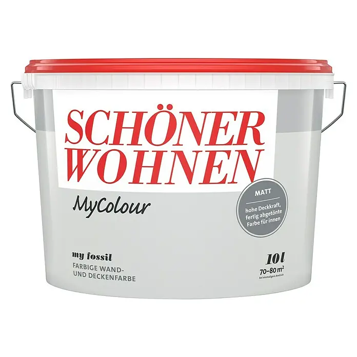 SCHÖNER WOHNEN-Farbe MyColour WandfarbeFossil, Matt, 10 l - Abbildung eines Eimers Schöner Wohnen MyColour "my fossil" Wandfarbe, matt, mit hoher Deckkraft und einer Reichweite von 70-80 m².