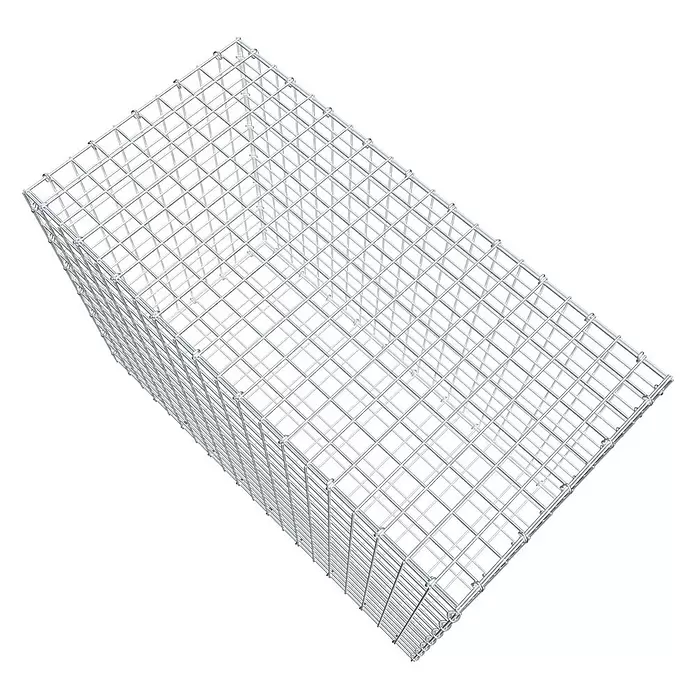 Gabiona Gabione - 100 x 50 x 70 cm, Stahl, Maschenbreite: 50 mm, Maschenhöhe: 50 mm, C-Ring - Rechteckiger Gabionenkorb aus verzinktem Stahldrahtgeflecht.