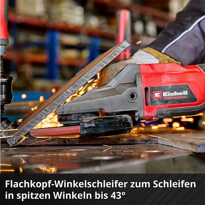 Einhell Professional Power X-Change 18V Akku-Winkelschleifer Professional TP-AG 18/125 F Li BL - Solo (18 V, Ohne Akku, Durchmesser Scheibe: 125 mm) | BAUHAUS