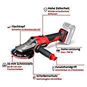 Einhell Professional Power X-Change 18V Akku-Winkelschleifer Professional TP-AG 18/125 F Li BL - Solo (18 V, Ohne Akku, Durchmesser Scheibe: 125 mm) | BAUHAUS