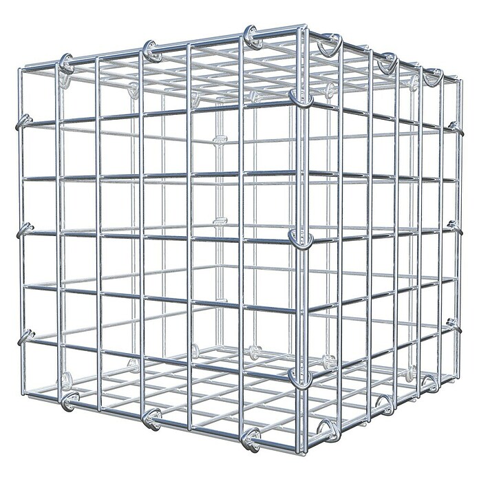 Gabiona Gabione (30 x 30 x 30 cm, Stahl, Maschenbreite: 50 mm, Maschenhöhe: 50 mm, C-Ring) | BAUHAUS