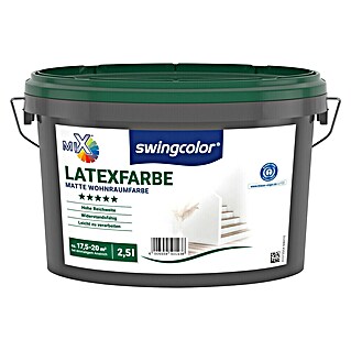 swingcolor Mix Latexfarbe zum Mischen lassen (Basismischfarbe 2, Matt, 2,5 l, Konservierungsmittelfrei)