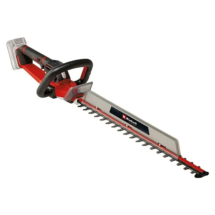 Einhell Professional Akku-Heckenschere GP-CH 18/61 Li BL Solo - 18 V, Li-Ionen, Ohne Akku, Schnittlänge: 61 cm - Akkubetriebene Heckenschere von Einhell, rot und schwarz, mit langem Schwert zum Trimmen von Hecken.