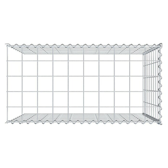 Gabiona Gabione Typ 4 (Zum Anbau in Länge & Höhe, 100 x 50 x 90 cm, Stahl, Maschenbreite: 100 mm, Maschenhöhe: 100 mm, Spirale) | BAUHAUS