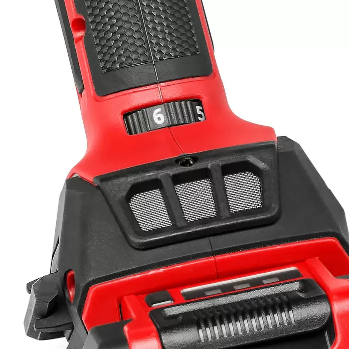 Einhell Professional Power X-Change 18V Akku-Bürstenschleifer TP-BR 18/32 Li BL - Solo - 18 V, Ohne Akku - Rotes und schwarzes Elektrowerkzeug mit einstellbarem Geschwindigkeitsregler (6, 5) und Lüftungsschlitzen.