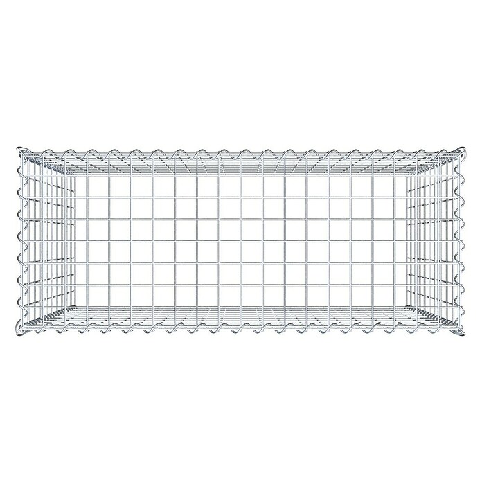 Gabiona Gabione Typ 3 (Zum Anbau in der Höhe, 100 x 40 x 100 cm, Stahl, Maschenbreite: 50 mm, Maschenhöhe: 100 mm, Spirale) | BAUHAUS