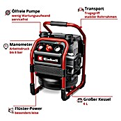Einhell Professional Power X-Change 18V Akku-Kompressor Silenzzo 18/160 (18 V, Ohne Akku, 8 bar) | BAUHAUS