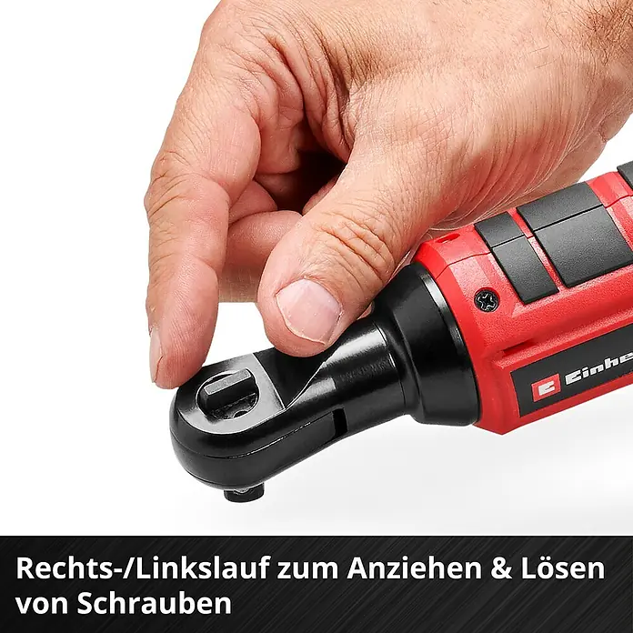 Einhell Power X-Change 18V Akku-Ratschenschrauber TE-RW 18/60 Li-Solo - 18 V, Ohne Akku, Max. Drehmoment: 60 Nm - Akkuschrauber im Einsatz. Das Werkzeug erleichtert das Anziehen und Lösen von Schrauben dank Rechts-/Linkslauf.