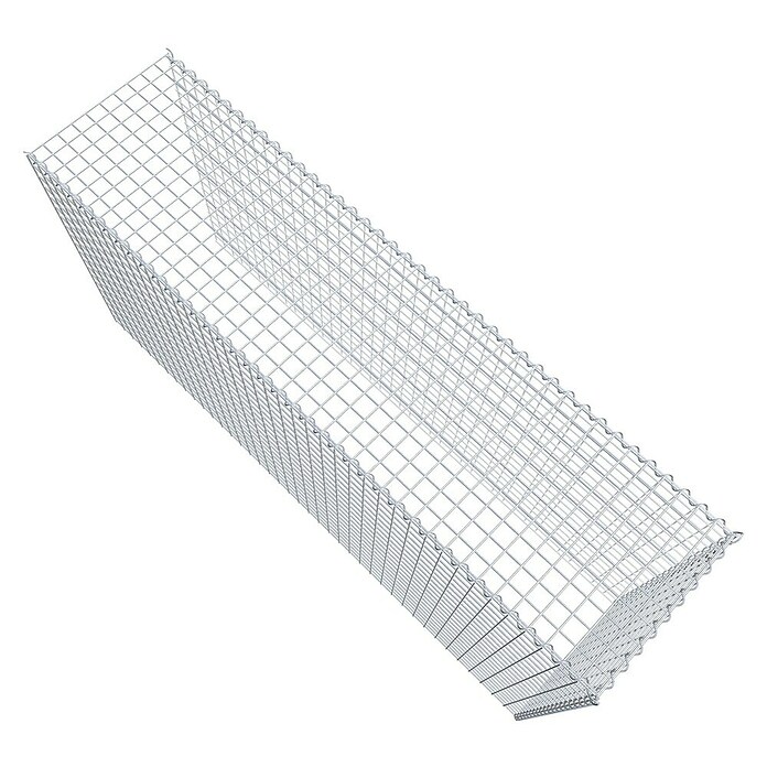 Gabiona Gabione Typ 4 (Zum Anbau in Länge & Höhe, 200 x 50 x 100 cm, Stahl, Maschenbreite: 50 mm, Maschenhöhe: 50 mm, Spirale) | BAUHAUS