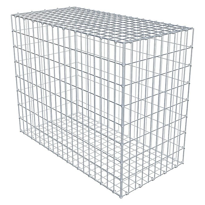 Gabiona Gabione (100 x 50 x 80 cm, Stahl, Maschenbreite: 50 mm, Maschenhöhe: 100 mm) | BAUHAUS