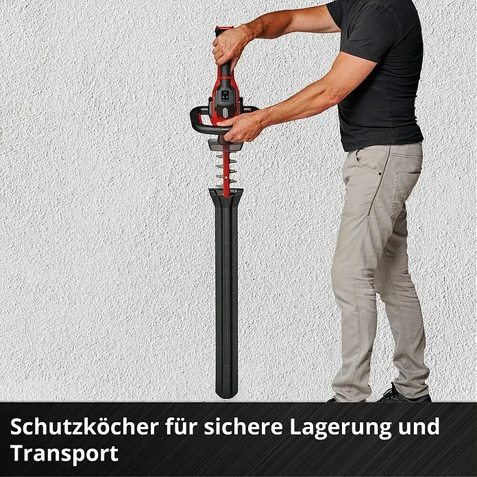 Einhell Professional Akku-Heckenschere GP-CH 18/61 Li BL Solo - 18 V, Li-Ionen, Ohne Akku, Schnittlänge: 61 cm - Schutzhülle für Heckenschere.