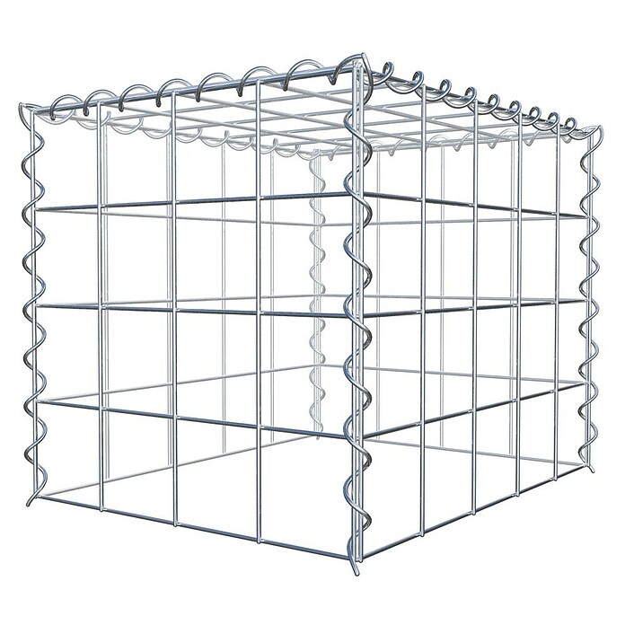 Gabiona Gabione Typ 3 (Zum Anbau in der Höhe, 50 x 40 x 40 cm, Stahl, Maschenbreite: 100 mm, Maschenhöhe: 100 mm, Spirale) | BAUHAUS