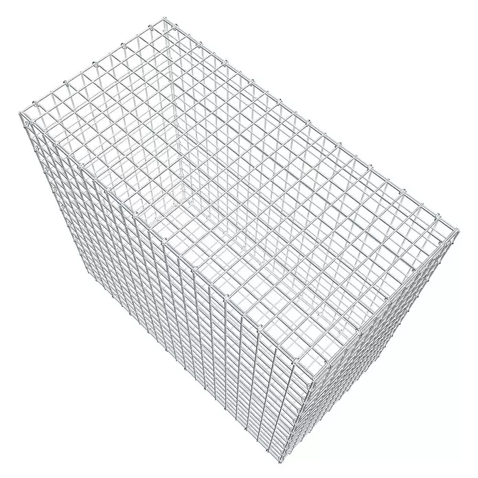 Gabiona Gabione - 100 x 50 x 90 cm, Stahl, Maschenbreite: 50 mm, Maschenhöhe: 50 mm - Leerer Gabionenkorb aus verzinktem Drahtgeflecht.