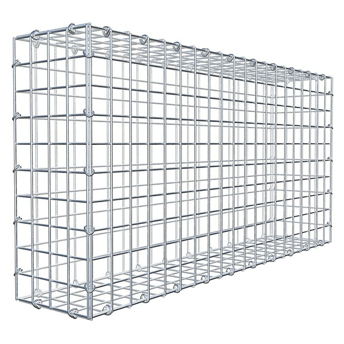 Gabiona Gabione (100 x 20 x 50 cm, Stahl, Maschenbreite: 50 mm, Maschenhöhe: 50 mm, C-Ring) | BAUHAUS