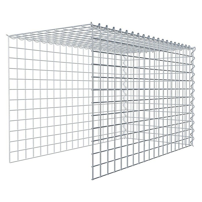 Gabiona Gabione Typ 4 (Zum Anbau in Länge & Höhe, 100 x 50 x 60 cm, Stahl, Maschenbreite: 50 mm, Maschenhöhe: 50 mm, Spirale) | BAUHAUS