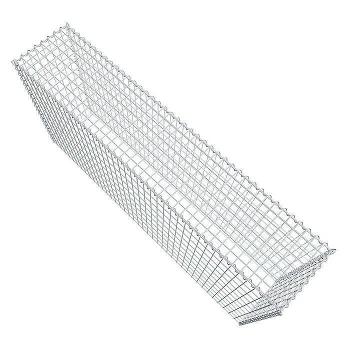 Gabiona Gabione Typ 3 (Zum Anbau in der Höhe, 200 x 40 x 100 cm, Stahl, Maschenbreite: 50 mm, Maschenhöhe: 100 mm, Spirale) | BAUHAUS