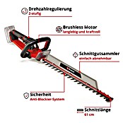 Einhell Professional Cortasetos de batería GP-CH 18/61 Li BL Solo (18 V, Iones de litio, Sin batería, Longitud de corte: 61 cm) | BAUHAUS