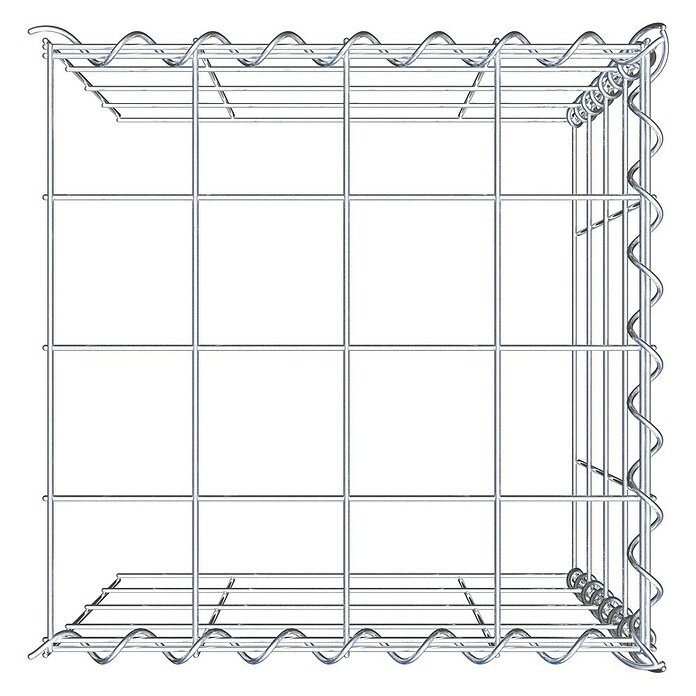 Gabiona Gabione Typ 4 (Zum Anbau in Länge & Höhe, 40 x 40 x 40 cm, Stahl, Maschenbreite: 100 mm, Maschenhöhe: 100 mm, Spirale) | BAUHAUS