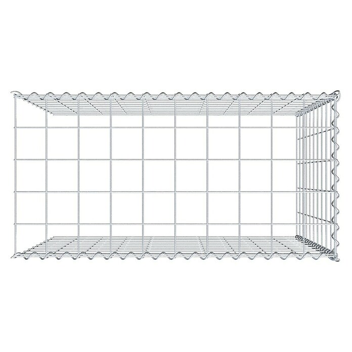 Gabiona Gabione Typ 4 (Zum Anbau in Länge & Höhe, 100 x 50 x 100 cm, Stahl, Maschenbreite: 100 mm, Maschenhöhe: 100 mm, Spirale) | BAUHAUS