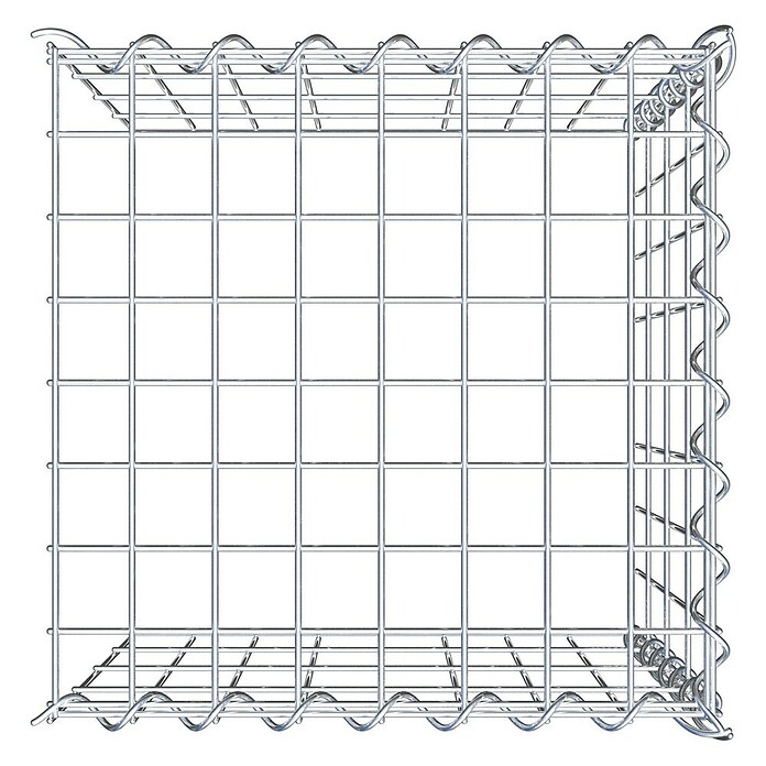 Gabiona Gabione Typ 4 (Zum Anbau in Länge & Höhe, 40 x 40 x 40 cm, Stahl, Maschenbreite: 50 mm, Maschenhöhe: 100 mm, Spirale) | BAUHAUS