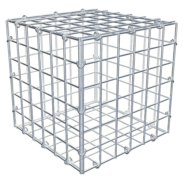 Gabiona Gabione (30 x 30 x 30 cm, Stahl, Maschenbreite: 50 mm, Maschenhöhe: 50 mm, C-Ring) | BAUHAUS