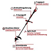 Einhell Professional Akku-Motorsense SOLO GP-BC 36/430 LI P BL (36 V, Ohne Akku, Schnittbreite Faden: 43 cm, Schnittbreite Messer: 25,5 cm) | BAUHAUS