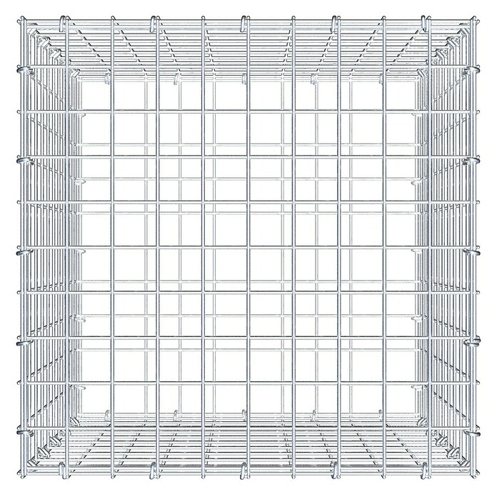 Gabiona Gabione (50 x 50 x 50 cm, Stahl, Maschenbreite: 50 mm, Maschenhöhe: 50 mm, C-Ring) | BAUHAUS