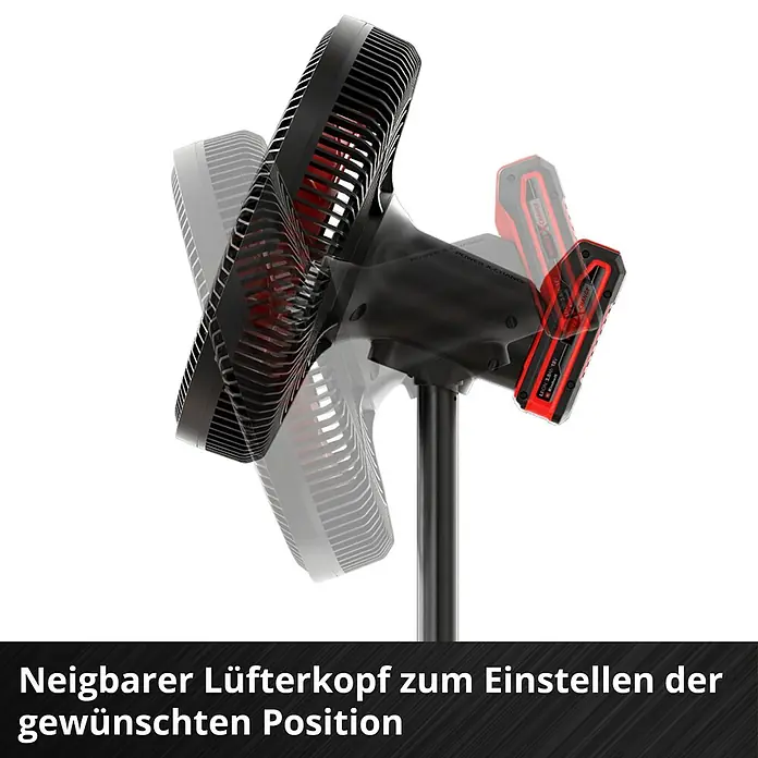 Einhell Power X-Change 18V Akku-Ventilator GE-CF 18/320 P Li-Solo - 18 V, Ohne Akku - Neigbarer Akku-Ventilator mit verstellbarem Kopf zur individuellen Anpassung der Luftstromrichtung. Perfekt für flexible Kühlung.