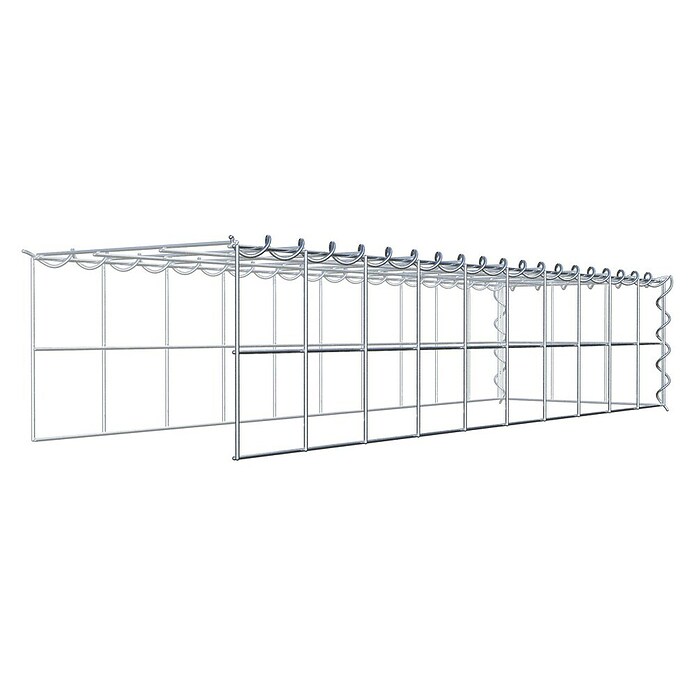 Gabiona Gabione Typ 4 (Zum Anbau in Länge & Höhe, 100 x 30 x 20 cm, Stahl, Maschenbreite: 100 mm, Maschenhöhe: 100 mm, Spirale) | BAUHAUS