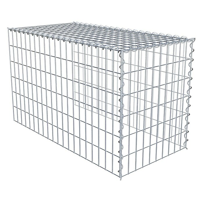 Gabiona Gabione Typ 4 (Zum Anbau in Länge & Höhe, 100 x 50 x 60 cm, Stahl, Maschenbreite: 50 mm, Maschenhöhe: 100 mm, Spirale) | BAUHAUS