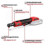 Einhell Power X-Change 18V Akku-Ratschenschrauber TE-RW 18/60 Li-Solo (18 V, Ohne Akku, Max. Drehmoment: 60 Nm) | BAUHAUS