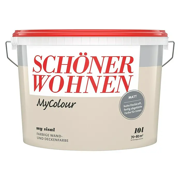 SCHÖNER WOHNEN-Farbe MyColour WandfarbeSisal, Matt, 10 l - Ein Eimer "Schöner Wohnen MyColour" Wandfarbe in der Farbe "my sisal". Die Farbe ist matt und für den Innenbereich geeignet, mit hoher Deckkraft.