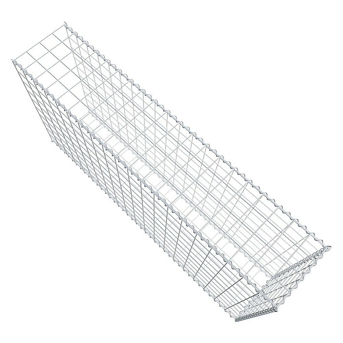 Gabiona Gabione Typ 2 (Zum Anbau in der Länge, 200 x 40 x 100 cm, Stahl, Maschenbreite: 100 mm, Maschenhöhe: 100 mm, Spirale) | BAUHAUS