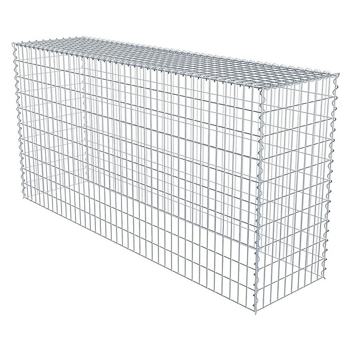 Gabiona Gabione Typ 3 (Zum Anbau in der Höhe, 200 x 50 x 100 cm, Stahl, Maschenbreite: 50 mm, Maschenhöhe: 100 mm, Spirale) | BAUHAUS