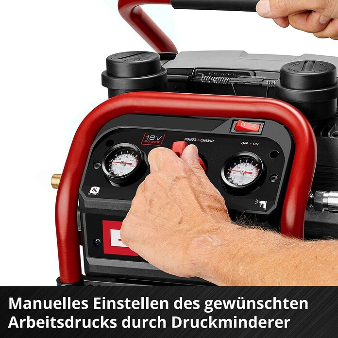 Einhell Professional Power X-Change 18V Akku-Kompressor Silenzzo 18/160 (18 V, Ohne Akku, 8 bar) | BAUHAUS