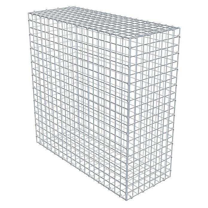Gabiona Gabione (100 x 40 x 100 cm, Stahl, Maschenbreite: 50 mm, Maschenhöhe: 50 mm, C-Ring) | BAUHAUS
