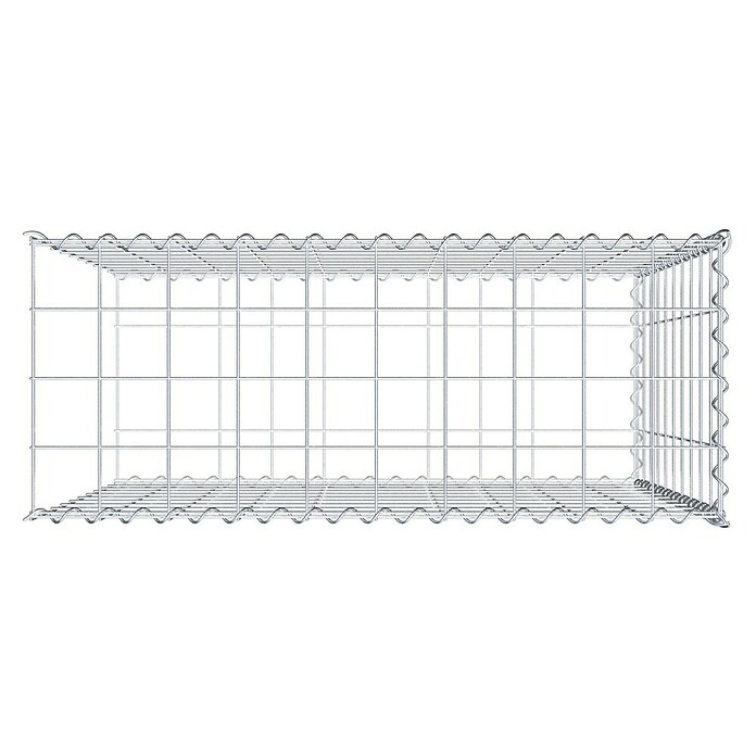 Gabiona Gabione Typ 2 (Zum Anbau in der Länge, 100 x 40 x 100 cm, Stahl, Maschenbreite: 100 mm, Maschenhöhe: 100 mm, Spirale) | BAUHAUS