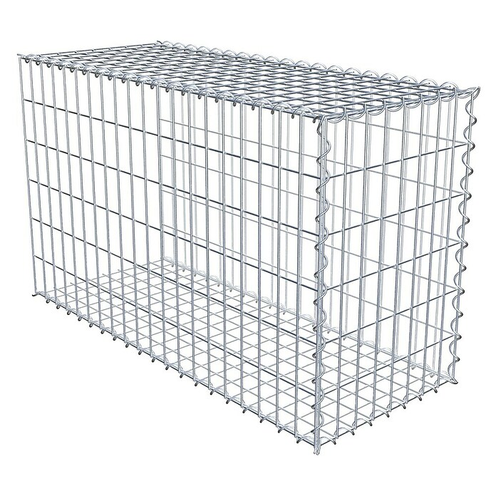 Gabiona Gabione Typ 2 (Zum Anbau in der Länge, 100 x 40 x 60 cm, Stahl, Maschenbreite: 50 mm, Maschenhöhe: 100 mm, Spirale) | BAUHAUS
