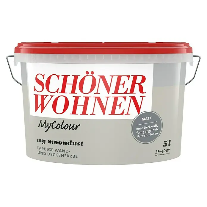 SCHÖNER WOHNEN-Farbe MyColour Wandfarbe - My Moondust, Matt, 5 l - Eimer Schöner Wohnen MyColour "my moondust" Wand- und Deckenfarbe, matt, 5l für Innenräume, hohe Deckkraft.