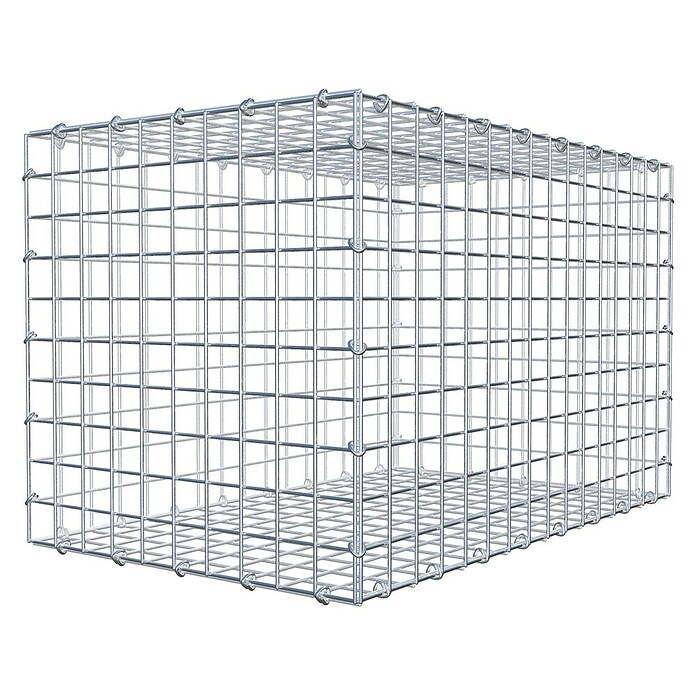 Gabiona Gabione (80 x 50 x 50 cm, Stahl, Maschenbreite: 50 mm, Maschenhöhe: 50 mm, C-Ring) | BAUHAUS