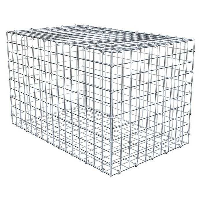 Gabiona Gabione (80 x 50 x 50 cm, Stahl, Maschenbreite: 50 mm, Maschenhöhe: 50 mm, C-Ring) | BAUHAUS