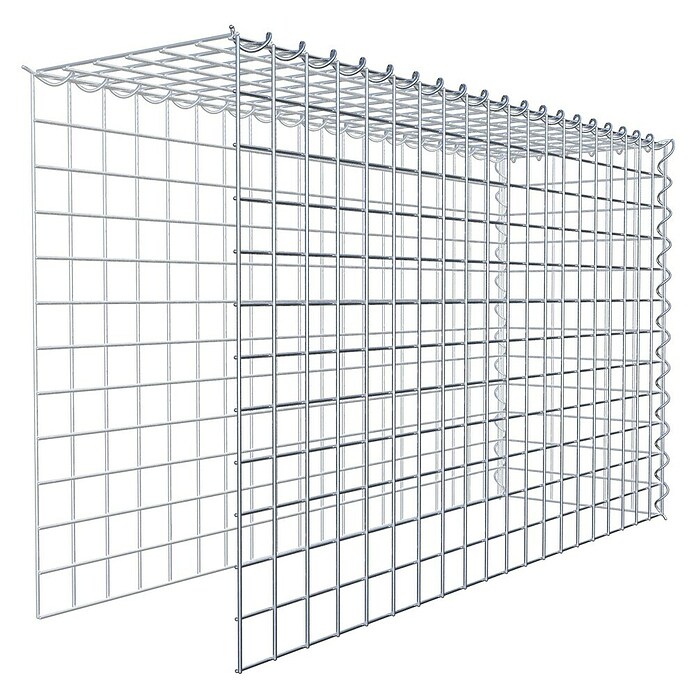 Gabiona Gabione Typ 4 (Zum Anbau in Länge & Höhe, 100 x 30 x 60 cm, Stahl, Maschenbreite: 50 mm, Maschenhöhe: 50 mm, Spirale) | BAUHAUS