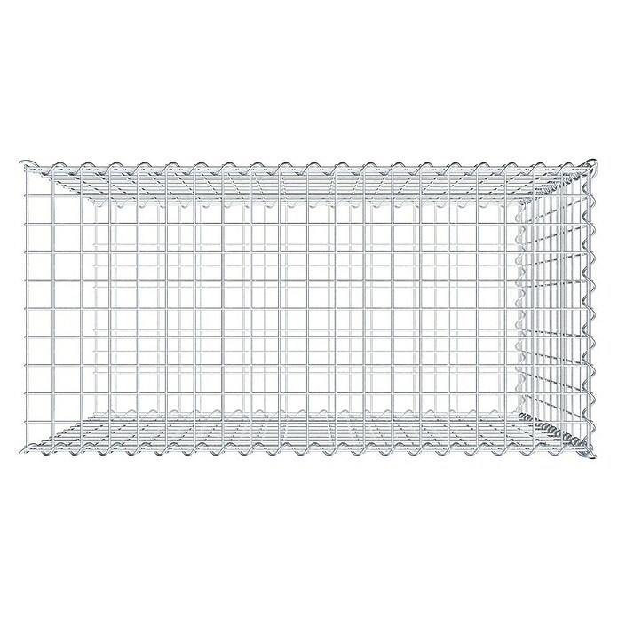 Gabiona Gabione Typ 2 (Zum Anbau in der Länge, 100 x 50 x 100 cm, Stahl, Maschenbreite: 50 mm, Maschenhöhe: 100 mm, Spirale) | BAUHAUS
