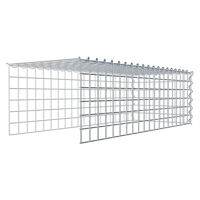 Gabiona Gabione Typ 4 (Zum Anbau in Länge & Höhe, 100 x 40 x 30 cm, Stahl, Maschenbreite: 50 mm, Maschenhöhe: 50 mm, Spirale) | BAUHAUS