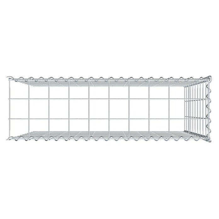 Gabiona Gabione Typ 4 (Zum Anbau in Länge & Höhe, 100 x 30 x 100 cm, Stahl, Maschenbreite: 100 mm, Maschenhöhe: 100 mm, Spirale) | BAUHAUS