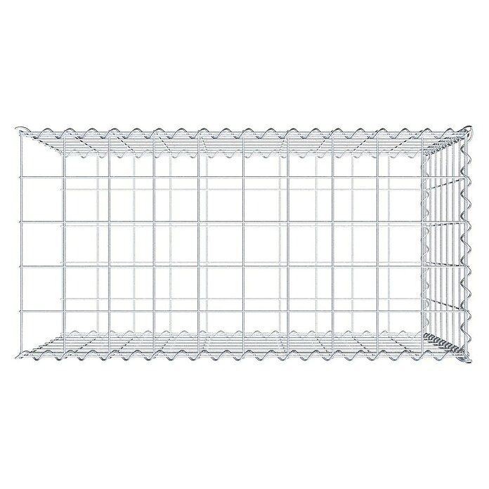 Gabiona Gabione Typ 2 (Zum Anbau in der Länge, 100 x 50 x 70 cm, Stahl, Maschenbreite: 100 mm, Maschenhöhe: 100 mm, Spirale) | BAUHAUS