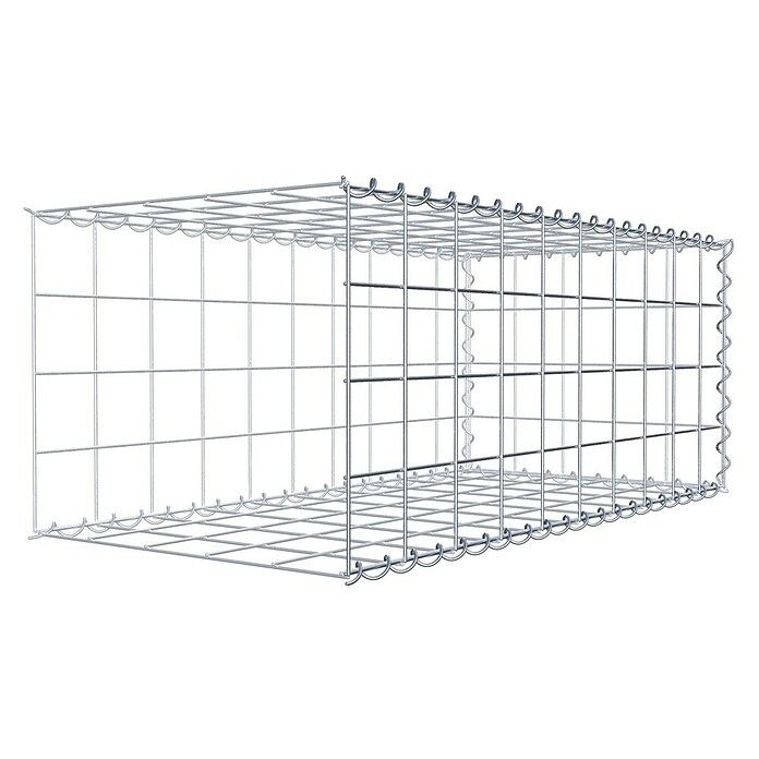 Gabiona Gabione Typ 2 (Zum Anbau in der Länge, 100 x 50 x 40 cm, Stahl, Maschenbreite: 100 mm, Maschenhöhe: 100 mm, Spirale) | BAUHAUS